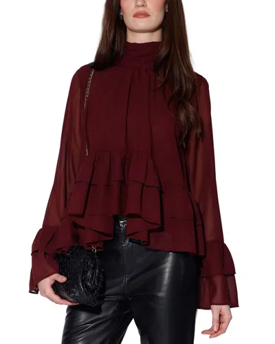 Walter Baker Mona Top In Burgundy