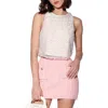 Walter Baker Nancy Sequin Embellished Crop Top In White