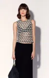 Walter Baker Nanette Open Knit Top In Multi