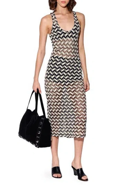 Walter Baker Naveah Chevron Knit Dress In Multi