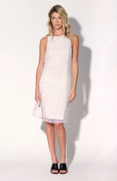 Walter Baker Noella Opalescent Beaded Dress In White