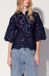 Walter Baker Ollie Top In Bluebell Lace