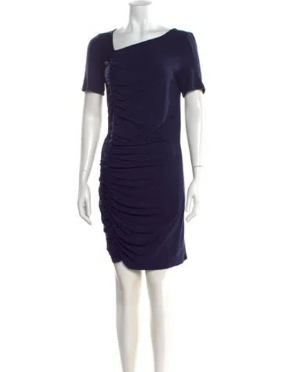 Pre-owned Walter Baker One-shoulder Mini Dress In Blue