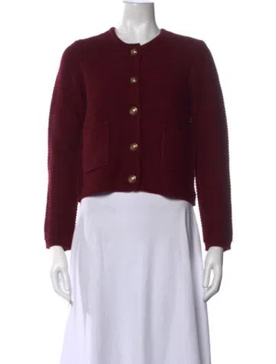 Pre-owned Walter Baker Open Front Sweater W/ Tags In Burgundy