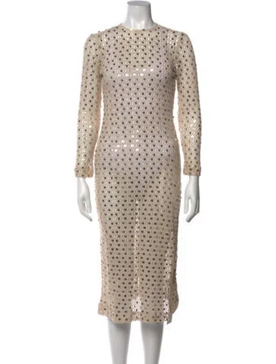 Pre-owned Walter Baker Patterned Long Dress In Neutrals