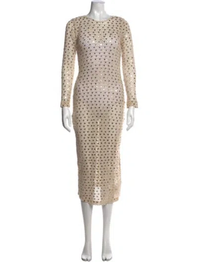 Pre-owned Walter Baker Patterned Midi Length Dress In Neutral