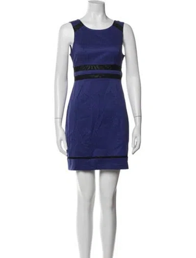 Pre-owned Walter Baker Patterned Mini Dress In Blue