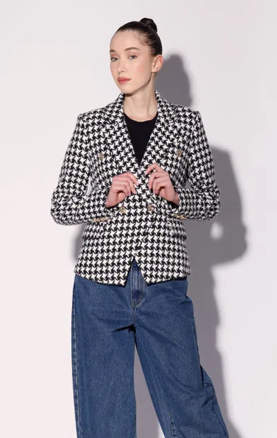 Walter Baker Phelps Blazer, Posh Houndstooth In Black
