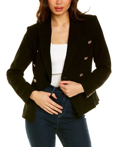 Walter Baker Phelps Linen-blend Blazer In Black