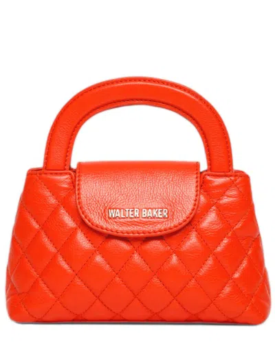 Walter Baker Phoebe Mini Leather Top Handle Crossbody In Red