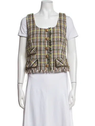 Pre-owned Walter Baker Plaid Print Vest W/ Tags In Multicolor