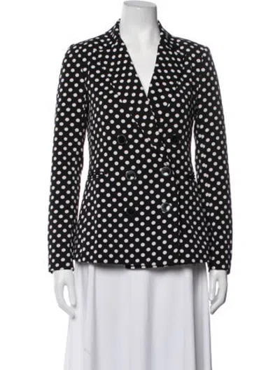 Pre-owned Walter Baker Polka Dot Print Blazer In Black