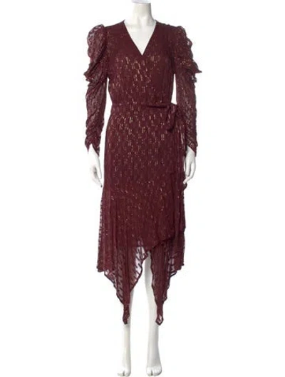 Pre-owned Walter Baker Printed Midi Length Dress W/ Tags In Multi