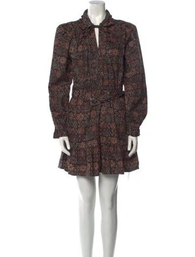 Pre-owned Walter Baker Printed Mini Dress In Black