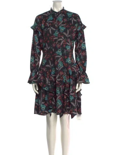 Pre-owned Walter Baker Printed Mini Dress In Black