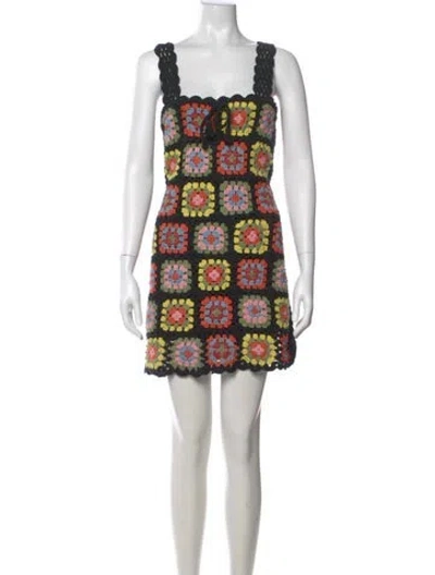 Pre-owned Walter Baker Printed Mini Dress In Black