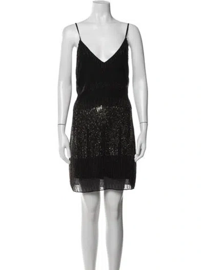 Pre-owned Walter Baker Printed Mini Dress In Black