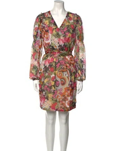 Pre-owned Walter Baker Printed Mini Dress In Green