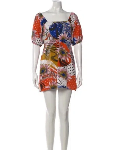 Pre-owned Walter Baker Printed Mini Dress In Pink