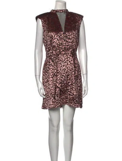 Pre-owned Walter Baker Printed Mini Dress In Pink