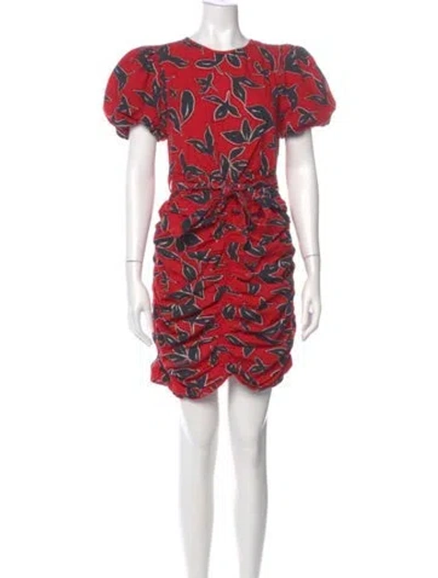 Pre-owned Walter Baker Printed Mini Dress In Red