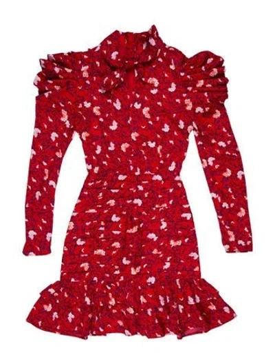 Pre-owned Walter Baker Printed Mini Dress In Red
