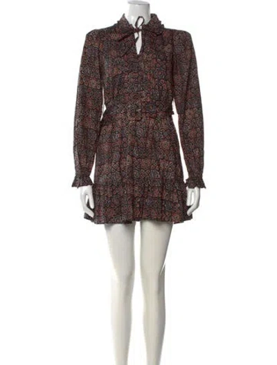Pre-owned Walter Baker Printed Mini Dress W/ Tags In Black
