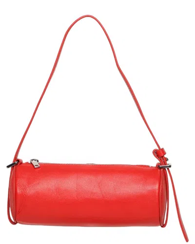 Walter Baker Quinn Barrel Leather Satchel In Red