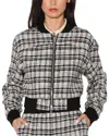 Walter Baker Raina Tweed Bomber Jacket In Multi