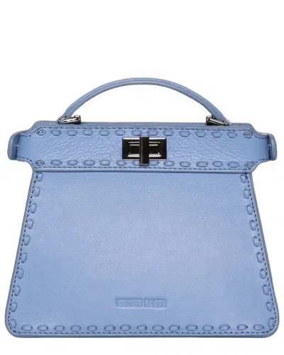 Walter Baker Reed Mini Leather Satchel In Blue
