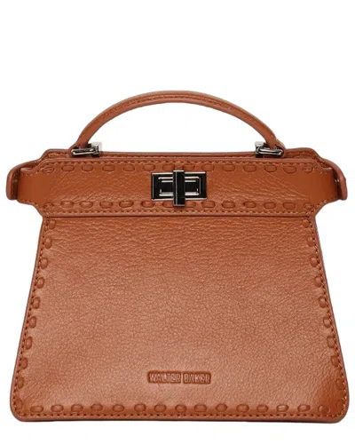 Walter Baker Reed Mini Leather Satchel In Brown