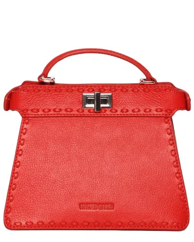 Walter Baker Reed Mini Leather Satchel In Red