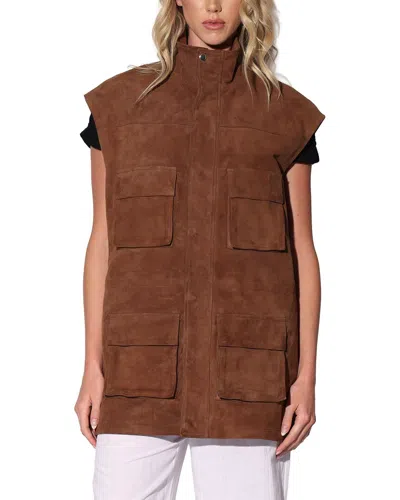 Walter Baker Renata Suede Vest In Brown