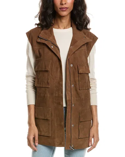 Walter Baker Renata Suede Vest In Brown