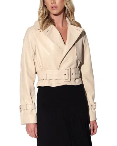 Walter Baker Rexa Suede Short Trench Coat In Neutral