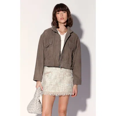 Walter Baker Rihanna Leather Jacket In Brown