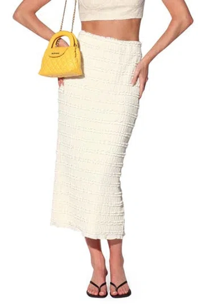 Walter Baker Roya Ruffle Midi Skirt In White