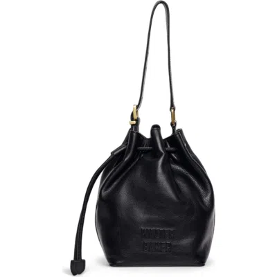 Walter Baker Rue Leather Bucket Bag In Black