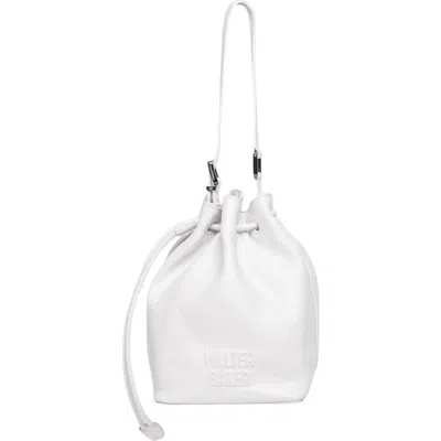 Walter Baker Rue Leather Bucket Bag In Bright White
