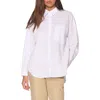 Walter Baker Samira Cotton & Linen Button-up Shirt In White
