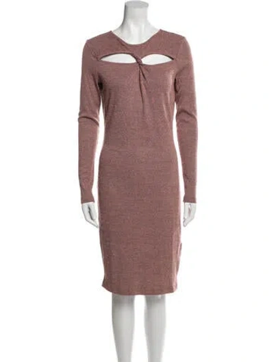 Pre-owned Walter Baker Scoop Neck Knee-length Dress In Pink