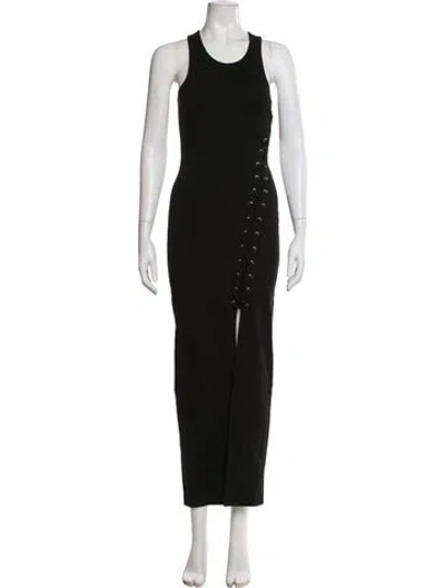 Pre-owned Walter Baker Scoop Neck Long Dress In Black