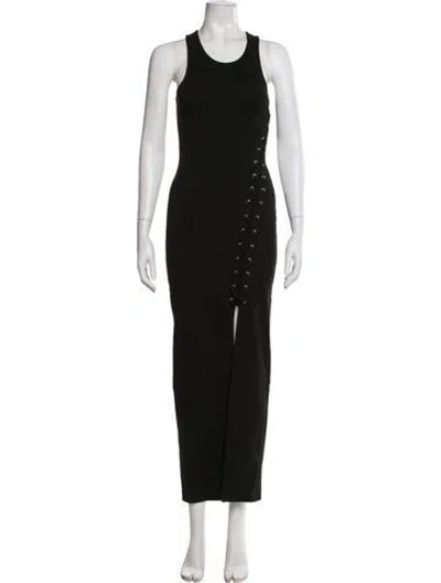 Pre-owned Walter Baker Scoop Neck Long Dress In Black