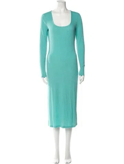 Pre-owned Walter Baker Scoop Neck Midi Length Dress W/ Tags In Green