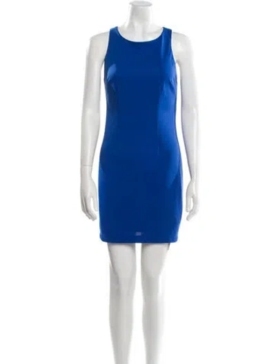 Pre-owned Walter Baker Scoop Neck Mini Dress In Blue