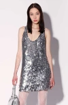 Walter Baker Sequin Dreamer Dress In Gray