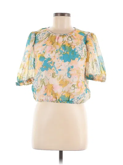 Pre-owned Walter Baker Short Sleeve Blouse In Blue