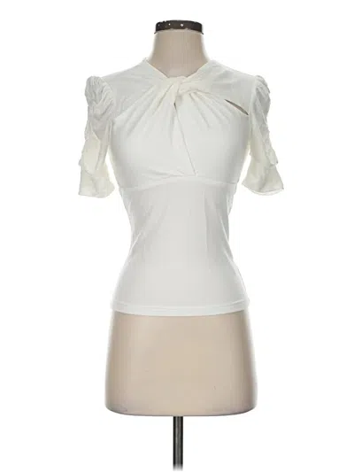 Pre-owned Walter Baker Short Sleeve Blouse In Ivory