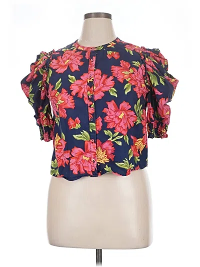 Pre-owned Walter Baker Short Sleeve Blouse In Pink