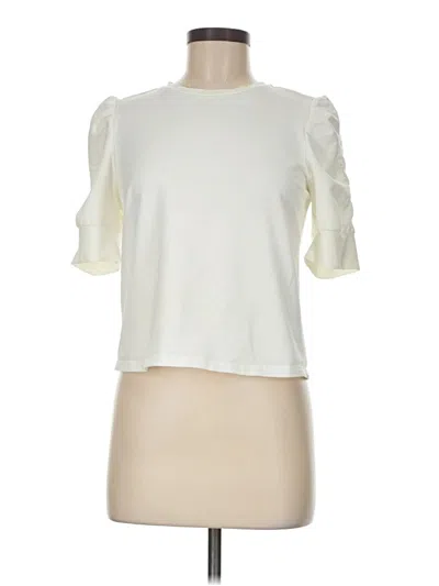 Pre-owned Walter Baker Short Sleeve Top Ivory Boatneck Tops